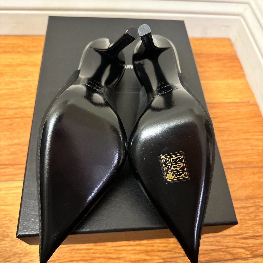 Saint Laurent Raven Slingback Pumps - Picture 3 of 5